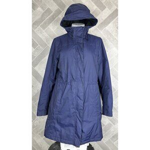 LL BEAN WOMEN'S CLASSIC NAVYBLUE WINTER COAT PARKA DRAWSTRING WAIST Size XS